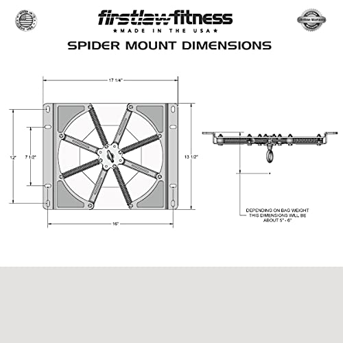 Firstlaw Fitness Spider Mount 140 - Heavy Bags to 140 LBS - Made in the USA