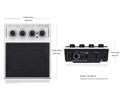 Roland Percussion Electronic Drum Pad, Percussion (SPD-1P), White, Small Rockem Music - style: Percussion