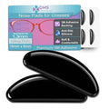 GMS Optical Adhesive Silicone Nose Pads for Glasses |1.3mm Ultra-Thin, 18mm Large | Non Slip Glasses Grips for, Sunglasses and Eyewear w/Super Sticky Backing, Eyeglass Accessories (5 Pairs, Black) - color: Black - 5 Pair