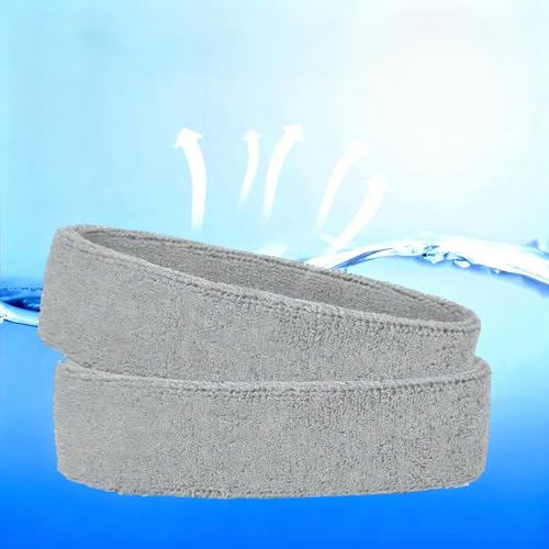 2 Pack Sweat Band, Sweat Bands Headbands for Men, Women, Sports, Tennis, Running, Gym, Workout - color: Gray