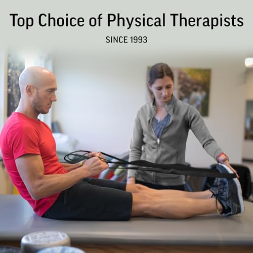 OPTP The Original Stretch Out Strap with Exercise Poster, USA Made Top Choice Stretch Out Straps for Physical Therapy, Yoga Stretching Strap or Knee Therapy (XL)