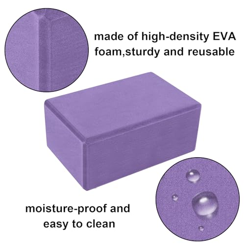 Muka Yoga Blocks 4x6x9 Inch, High Density EVA Foam Yoga Brick for Meditation, Pilates - color: Turquoise, size: 2 pack