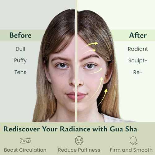 Rena Chris Guasha Massage Tool, 4 pcs Gua Sha Facial Tool, Guasha Board for SPA Acupuncture Therapy Trigger Point Treatment, Gua Sha Scraping Massage Tool (Green) - color: Green