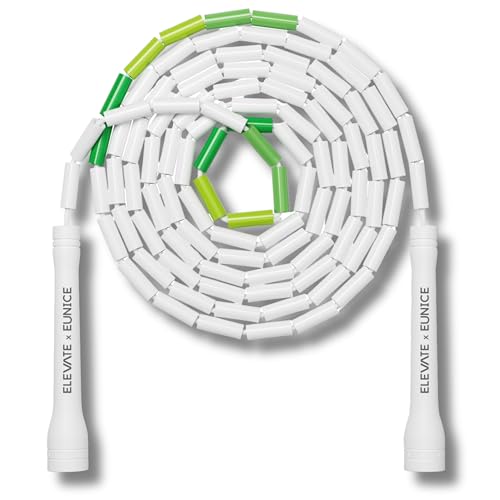 Pro-Grade Beaded Jump Rope for Beginners - color: Jade