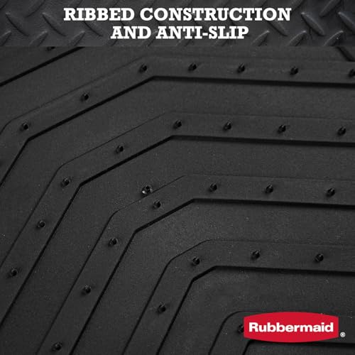 Rubbermaid Car Floor Mat, Heavy Duty All-Weather Car Mats Full Set with Dual-Tone Blue Aluminum Inserts – Universal Fit, Anti-Slip Backing, Trim-to-Fit for Most SUV, Sedan, Van - color: Blue