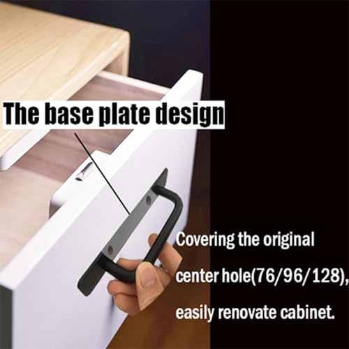 12 Pack 5 Inch 128 mm Self-Adhesive Matte Black Round Cabinet Handles with Base Plate Aluminum Cabinet Pulls for Sliding Door Charcuterie Board Black Drawer Handles Drill&Punch Free - color: RoundBlack 3M, size: 5 Inch