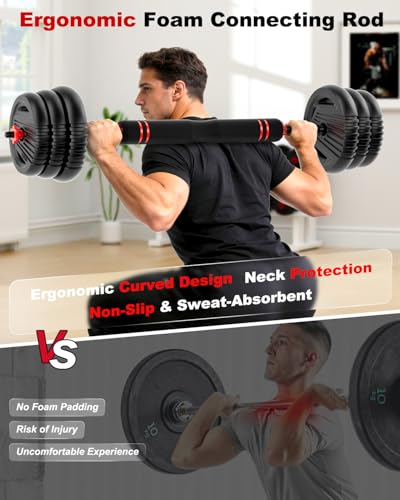 Adjustable Dumbbell set,20/30/45/70/90lbs Free Weight Set | 5 in1 Dumbbell Set with Connector,Used as Barbell,Kettlebells,Push up Stand,Fitness Exercises for Home Gym Suitable Men/Women - style: 90LB(45LB Pairs)