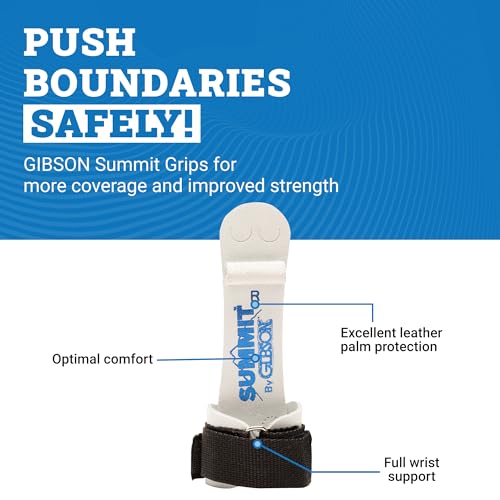Gibson Summit Ring Gymnastic Grips for Boys, Durable Leather Grip for Secure Grip, Hand Grips for Early Competitor Gymnasts, Gymnastics Grips for Boys - Made in USA