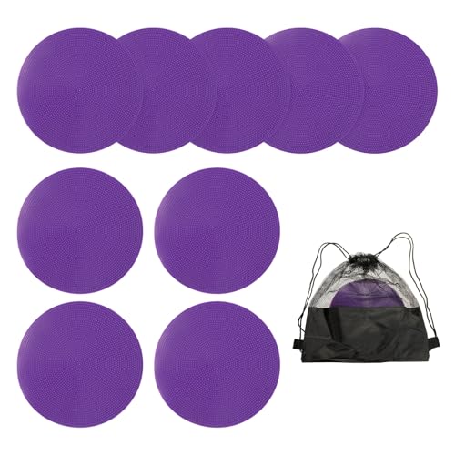 Spot Markers, Poly Spot Marker for Agility Training Floor Dots Non Slip Flat Field Cones - color: Purple, size: 19.5 cm/7.7inch