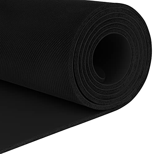 Retrospec Laguna 5mm Yoga Mat - Fitness Mat for Women, Men & Children, Slip-Resistant and Moisture Absorbing Exercise Mat for Home, Pilates, Yoga and Floor Workouts - color: Black