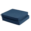 Outdoor Chair Cushions, Water-Resistant & Fade-Resistant, Patio Furniture Seat Replacement Chair Pads with Ties Zipper, Removable Cover, Non-Slip Bottom, Set of 2, 18.5 x 16 Inch, Navy Blue - color: Navy Blue, size: 18.5" x 16" 2 Pack