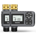 2 PCS Water Timer with Brass Inlet, Water Sprinkler Timer with Rain Delay/Manual/Automatic Drip Irrigation and Lawn Watering System for Yard - size: 1 Outlet