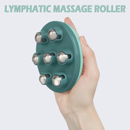 Lymphatic Massage Roller for Cellulite Remover Body Sculpting - Handheld Cellulite Massage Tool for Body Bloat Blood Circulation Lymphatic Drainage Green - size: Steel Roller-green