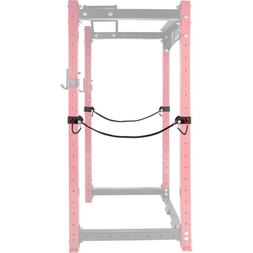 Fitvids Upgraded Adjustable Jammer Arms, Lever Arms, Monolift Attachments Rated 600 LB Per Arm, Fits Racks at All Post Sizes and Hole Sizes, Pair - style: straps-black