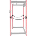 Fitvids Upgraded Adjustable Jammer Arms, Lever Arms, Monolift Attachments Rated 600 LB Per Arm, Fits Racks at All Post Sizes and Hole Sizes, Pair - style: straps-black