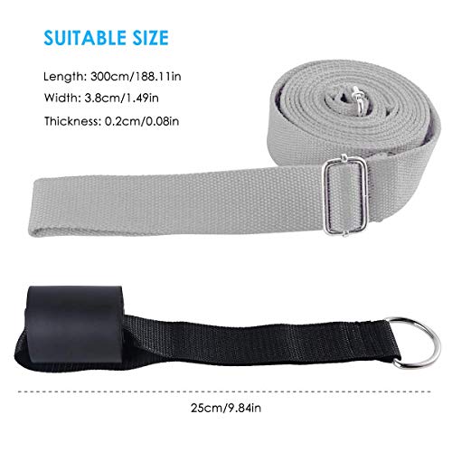 Leg Stretcher, Door Flexibility & Stretching Leg Strap - Great for Ballet Cheer Dance Gymnastics or Any Sport Leg Stretcher Door Flexibility Trainer Premium Stretching Equipment - color: Gray