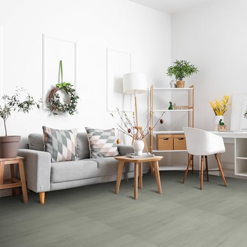 Sorbus 96 Sq. Ft. Wood Grain Floor Tiles Foam Mat EVA Interlocking Mats Tile 3/8-Inch Thick Flooring Wood Puzzle Exercise Mats w/Borders - Home Playroom Basement, Apartment, Trade Show, Baby, Dance - color: Grey, size: 24 Pack