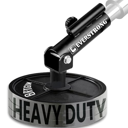 EVERSTRONG T Bar Row Attachment with V Bar Attachment Landmine Handle - 360 Swivel Landmine Attachment for Barbell for Full-Body Workout in Home Gym - Small Spaces - Deadlifts Squats Landmine Stand - style: 1-2" Base Only