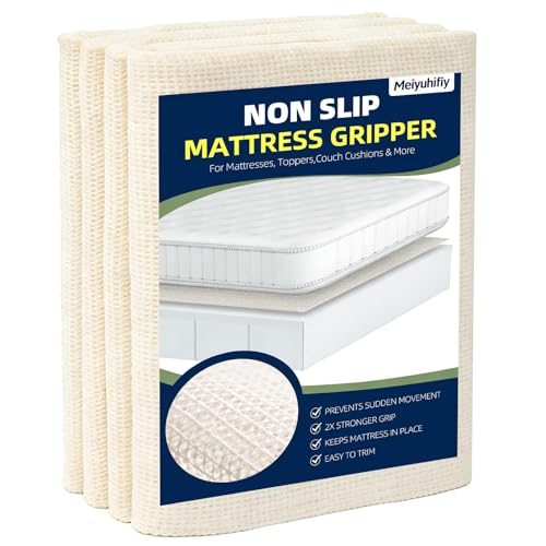 Non Slip Mattress Gripper, Anti-Slip Pad Prevents Mattress Sliding & Holds Bed in Place, Easy Trim Gripper Pads for Sofa, Couch, Chair Cushions, Stops Mattress Topper from Slipping (King(70" x 78")) - size: King
