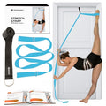 Stretching Strap With Door Anchor - Stretching Equipment to Improve Legs Flexibility - Splits Trainer For Home Ideal In Ballet, Dance, Cheerleading, Taekwondo, Yoga, Pole Dancing & Gymnastics - color: Light Blue