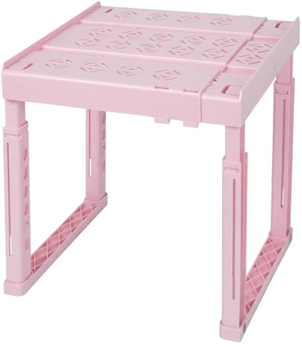 Piffny Locker Organizer Shelf， Adjustable Width and Height, Ideal Locker for School, Office, and Gym Lockers… (Pink) - color: Pink