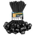 Tarp Bungee Cords with Balls 10 Inch, 50 PCS Ball Bungee Cords Heavy Duty Tarp Bungee Balls Tie Downs for Camping,Shelter,Cargo,Projector Screen,Tent Poles with UV Resistant