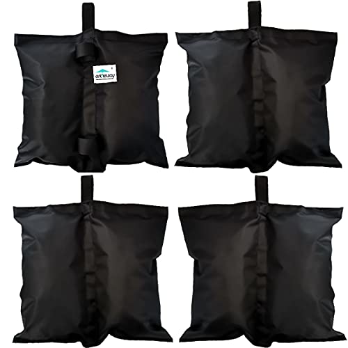 Ontheway Sand Bags for Canopy Tent, Heavy Duty Weights Sandbags, 4pcs-Pack (Black) - color: Black