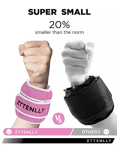 Adjustable Ankle Weights for Women Men and Kids | 1 Pair 5 10 15 18 20 Lbs Leg Wrist Ankle Weight Straps for Yoga, Walking, Running, Aerobics, Gym, Dance, Pilates, Cardio - color: Pink, size: 10lb(5*2)