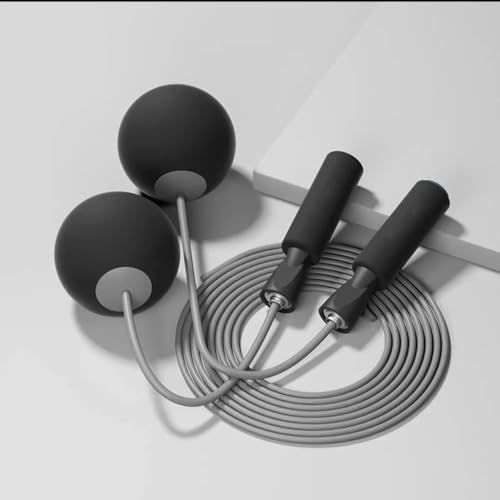 Weighted Jump Rope Without Rope Skipping Rope No Line Speed Rope Cordless For Fitness Workout Anywhere Ropeless Bod Rope for Exercise Training Beachbody Build - color: Big Ball+Long Rope Black