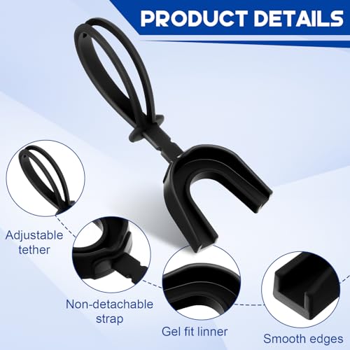 Dunzy 20 Pcs Football Mouth Guards with Strap Bulk Sports Mouthguard Bulk Football Mouthpiece Mouth Protector for Wrestling Boxing Lacrosse Hockey Taekwondo - color: Black, size: Youth