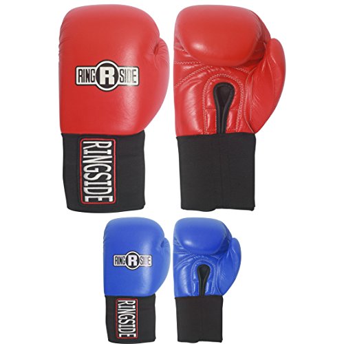 Ringside Competition-Like Safety Sparring Gloves Hook & Loop - color: Blue, size: 12-Ounce