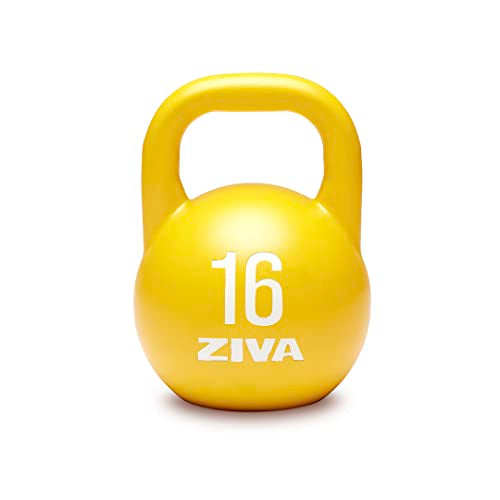 Steel Competition Kettlebells by Steve Cotter - Hard-Wearing Crack-Resistant Powder Surface Coating, 34mm Steel Handle with Non-Slip Super Textured Powder Coating Grip - Avail 6kg - 32kg - color: g) 16kg - Yellow