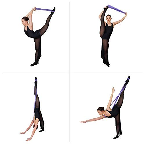 Ballet Stretch Bands for Flexibility, Strength and Dance Training | Ideal for Ballet, Gymnastics, Cheerleading and Pilates, Perfect for Practice, Training and Competitions - color: Purple