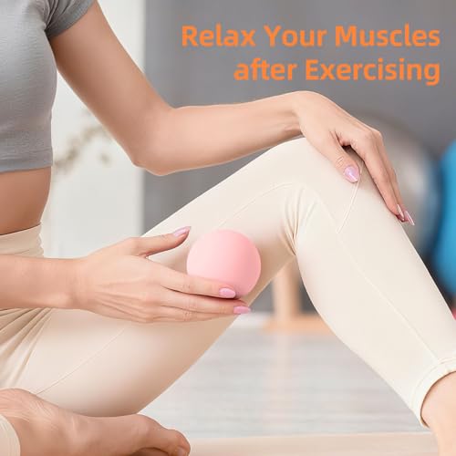 Massage Lacrosse Balls for Myofascial Release, Trigger Point Therapy and Yoga Therapy, Foot Massage Ball to Relieve Plantar Fasciitis Pink - color: Pink
