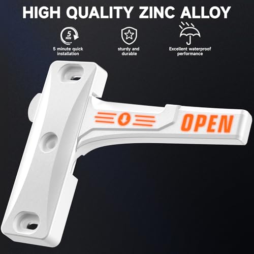 Zinc Alloy RV Screen Door Latch,Camper Screen Door Latch Replacement Kit,RV Screen Door Handle for Motorhome,Travel Trailer, Camper - color: White, size: Right Handle