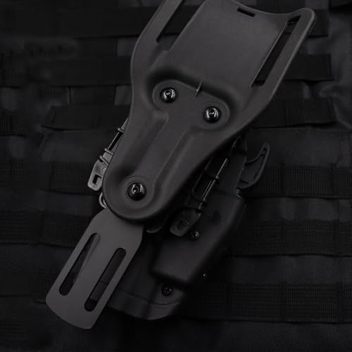 Tactical Leg Strap Drop Swivel Attachment for Holsters, Thigh Strap Belt for Leg Holster, with Quick-Release Buckle. - color: Drop Swivel Adapter-Black