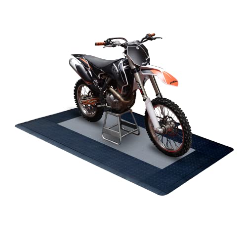 Speedway Garage Floor Mat Kit for Motorcycle, Small, Grey/Black - color: Grey/Black, size: Garage Kit - Motorcycle