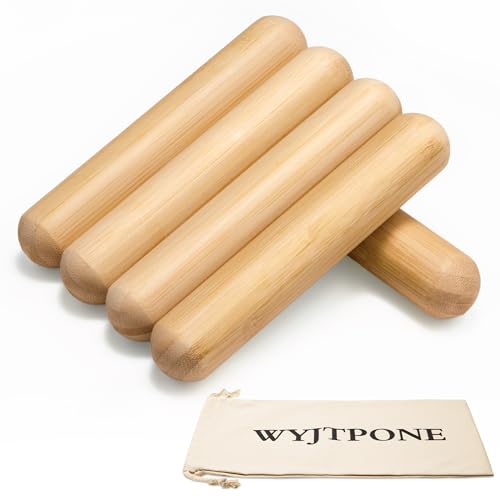 Bamboo Massage Sticks,Guasha Massage Roller Tool for Body Shaping & Relaxing Muscles 5pcs (1.2Inch*6.3Inch) - size: 1.2Inch*6.3 Inch