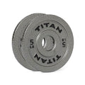 Titan Fitnes Cast Iron Olympic Plates, Classic Weight Plate Design, Hammer Finish - size: 5 LB Pair