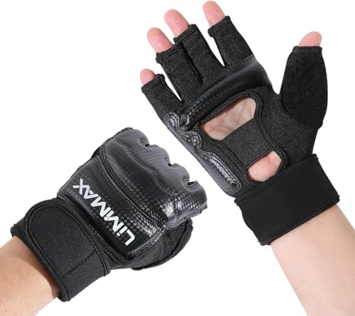 Kickboxing Sparring Gloves TKD Gloves for Men Women Half Finger Boxing Gloves Fighting Gloves Boxing Gloves for Punching Bag Training Gloves for Men Women Black - color: black, size: X-Small