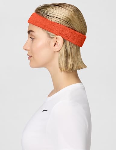 Nike Unisex Adult Swoosh Classic Headband - color: Team orange/white