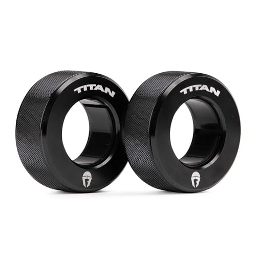 Titan Fitness TwistLock Pro Aluminum Barbell Collar Set, 59.5mm-51.5mm Sleeve Diameter, Quick Release Olympic Barbell Clamps, Pair of 2 Magnetic Aluminum Weight Clips with Easy-Grip Knurling - color: Black