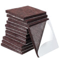 12Pcs Square Felt Furniture Pads 2 inch x 2 inch Self-Adhesive Table Leg Floor Protectors Cuttable Anti Scratch Furniture Pads for Hardwood Floors (Brown)