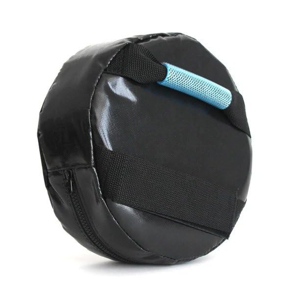 SMAI Shock Tech Round Boxing & Punching Cushion with Dual Handles – MMA Punch Shield, Taekwondo Pad, Weighted Focus Target for Boxing Coaches & Training Equipment.