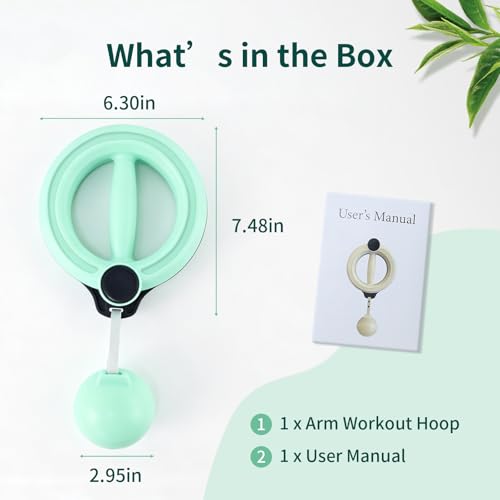 OurStarry Arm Workout Hoop for Women and Men, 360 Degree Hand Crank Forearm Trainer, Shoulder and Chest Exerciser for Wrist and Upper Body Training