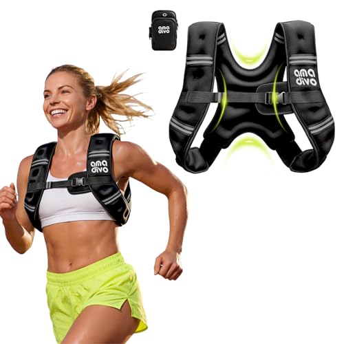 Weighted Vest for Men Women (20lb 16lb 12lb 8lb), Reflective Weighted Vest for Walking, Running, Workout & Fitness, Strength Training, Adjustable Buckles with Detachable Bag - size: 12 lbs