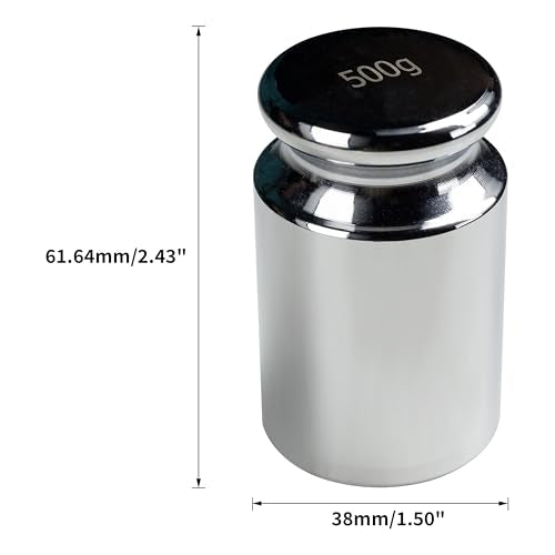 HFS(R) Calibration Weight 500 Gram M2 Class Chrome Scale Balance Calibration Weight for Digital Scale, Pocket Scale 500g - size: 500G