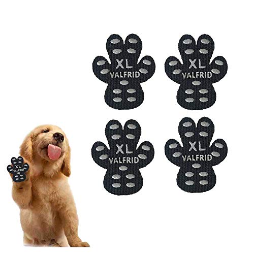 VALFRID Dog Paw Protector Anti-Slip Grips to Keeps Dogs from Slipping On Hardwood Floors,Disposable Self Adhesive Resistant Dog Shoes Booties Socks Replacement XL 24 Pieces - size: XL (2.32" x2",41-60 lbs)