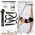 Stretching Strap With Door Anchor - Stretching Equipment to Improve Legs Flexibility - Splits Trainer For Home Ideal In Ballet, Dance, Cheerleading, Taekwondo, Yoga, Pole Dancing & Gymnastics - color: Black