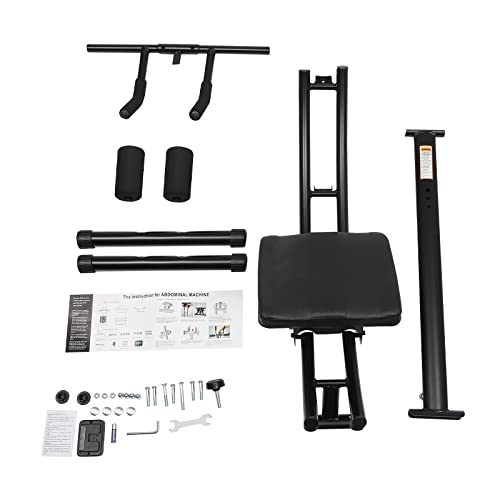 Ab Machine Abdominal Crunch Core Workout Equipment Foldable Exercise Ab Trainer Machine Coaster Abdominal/Core Fitness All Training Equipment Levels for Home & Gym - size: 35.43*19.68*42.12in Black
